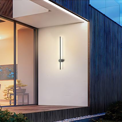 Brilagi - Aplică LED de exterior AURA, 12W, 230V, 4000K, IP54, 65 cm, antracit, CRI 90