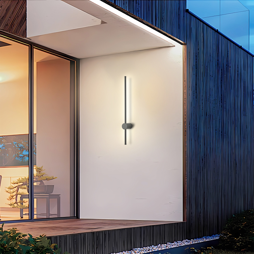 Brilagi - Aplică LED de exterior AURA, 12W, 230V, 4000K, IP54, 65 cm, antracit, CRI 90