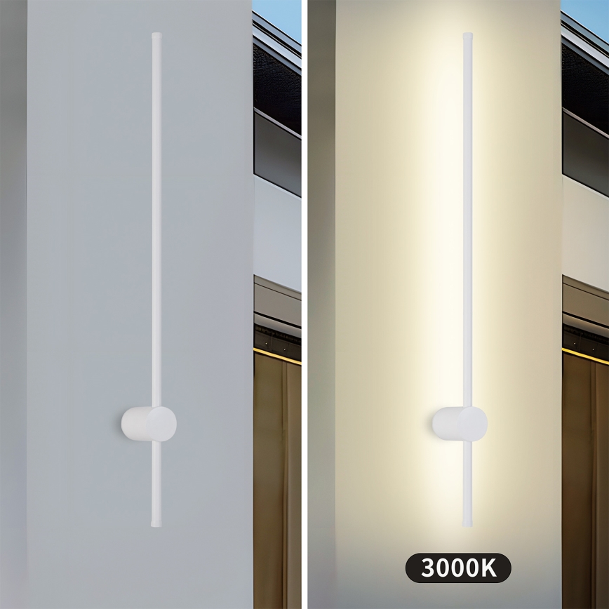 Brilagi - Aplica de perete pentru exterior AURA LED, 20W, 230V, 3000K, IP54, 97 cm, alb, CRI 90