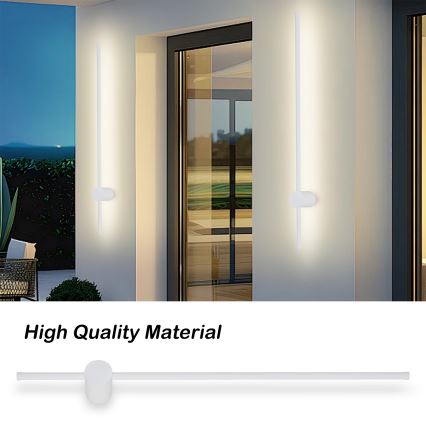 Brilagi - Aplica de perete pentru exterior AURA LED, 20W, 230V, 3000K, IP54, 97 cm, alb, CRI 90