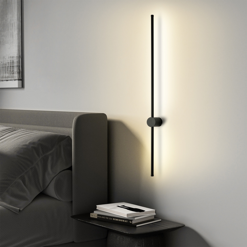 Brilagi AURA – Aplica de perete LED pentru exterior, 20W, 230V, 4000K, IP54, 97 cm, neagră, CRI 90