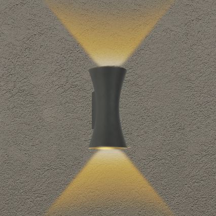 Brilagi - Aplica LED de exterior BICON, 10W, 230V, antracit, IP44