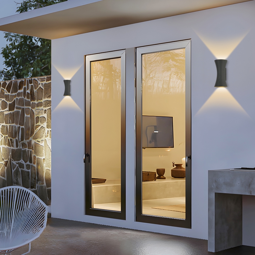 Brilagi - Aplica LED de exterior BICON, 10W, 230V, antracit, IP44