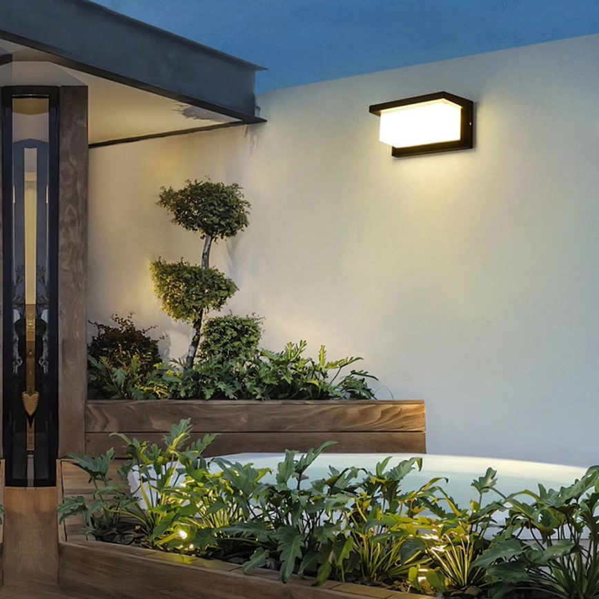 Brilagi - Aplică de perete LED dimerizabilă pentru exterior BRICKY 1xE27/6W/230V 2700-6500K IP54 negru