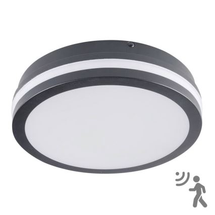 Brilagi - Corp de iluminat exterior cu senzor BENE LED/18W/230V diam. 22 cm antracit IP54
