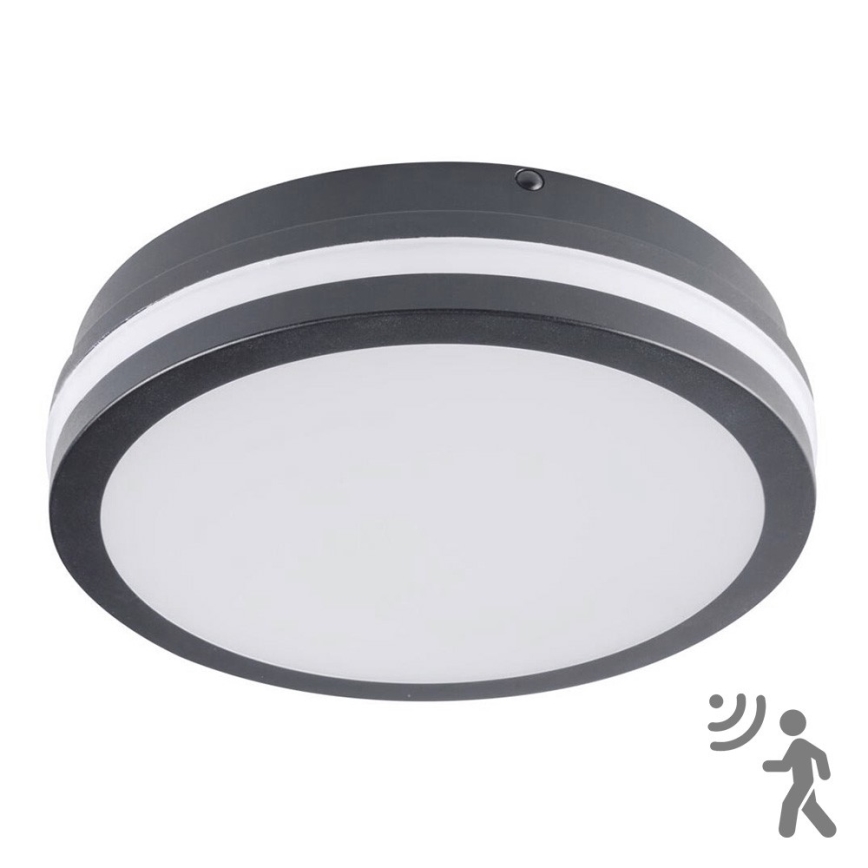 Brilagi - Corp de iluminat exterior cu senzor BENE LED/18W/230V diam. 22 cm antracit IP54