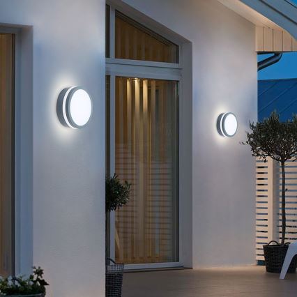 Brilagi - Corp de iluminat exterior cu senzor BENE LED/18W/230V diam. 22 cm antracit IP54