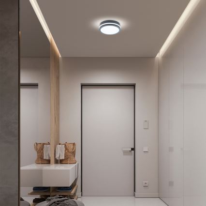 Brilagi - Corp de iluminat exterior cu senzor BENE LED/18W/230V diam. 22 cm antracit IP54