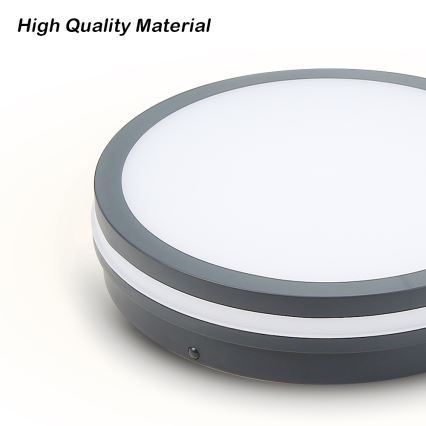 Brilagi - Corp de iluminat exterior cu senzor BENE LED/18W/230V diam. 22 cm antracit IP54