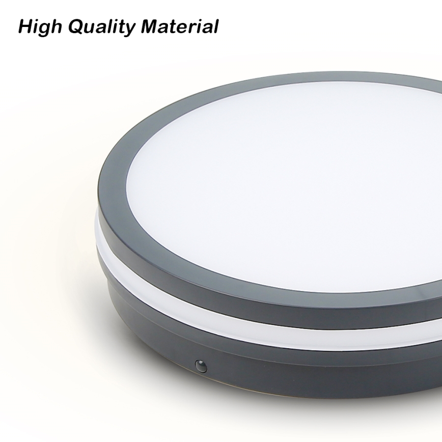 Brilagi - Corp de iluminat exterior cu senzor BENE LED/18W/230V diam. 22 cm antracit IP54