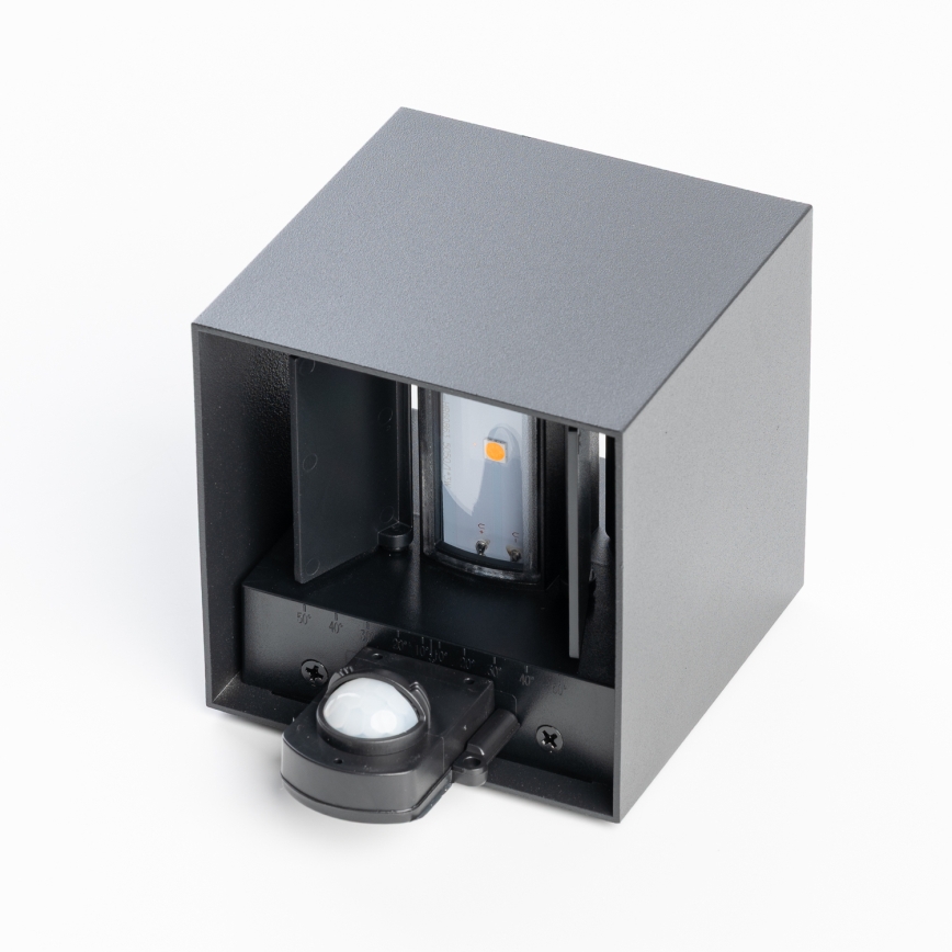 BRILAGI - Aplică LED de exterior cu senzor CUBE LED/6W/230V, antracit, IP65