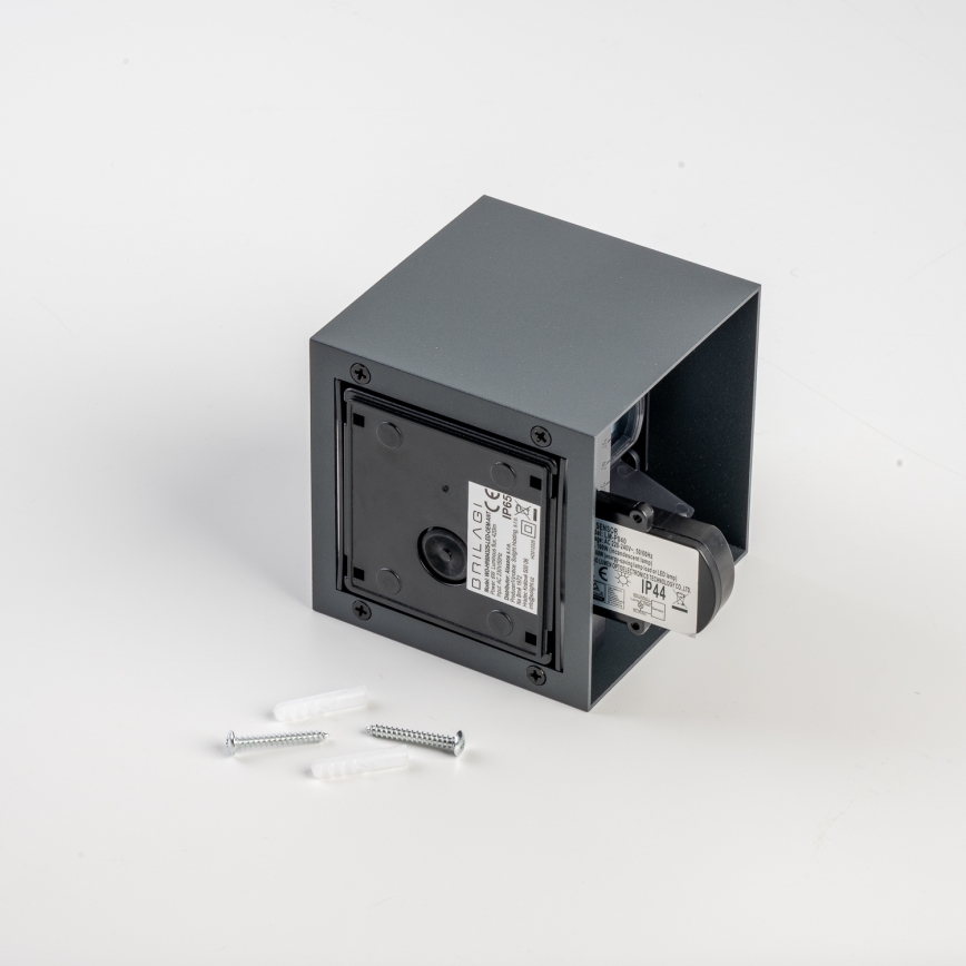 BRILAGI - Aplică LED de exterior cu senzor CUBE LED/6W/230V, antracit, IP65