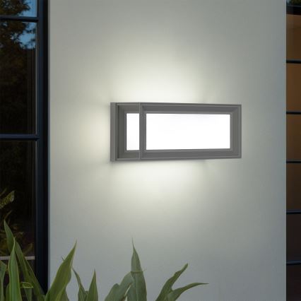 Brilagi - Aplica LED de exterior cu senzor PARKER LED/12W/230V gri IP44