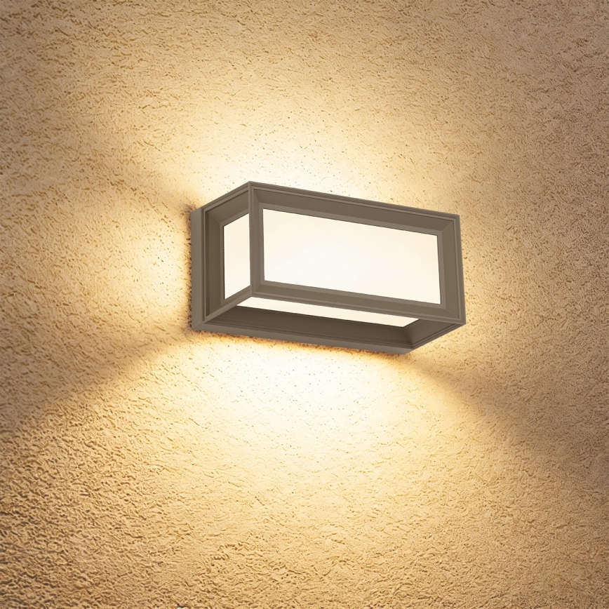 Brilagi - Aplica LED de exterior cu senzor PARKER LED/12W/230V gri IP44