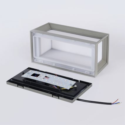 Brilagi - Aplica LED de exterior cu senzor PARKER LED/12W/230V gri IP44