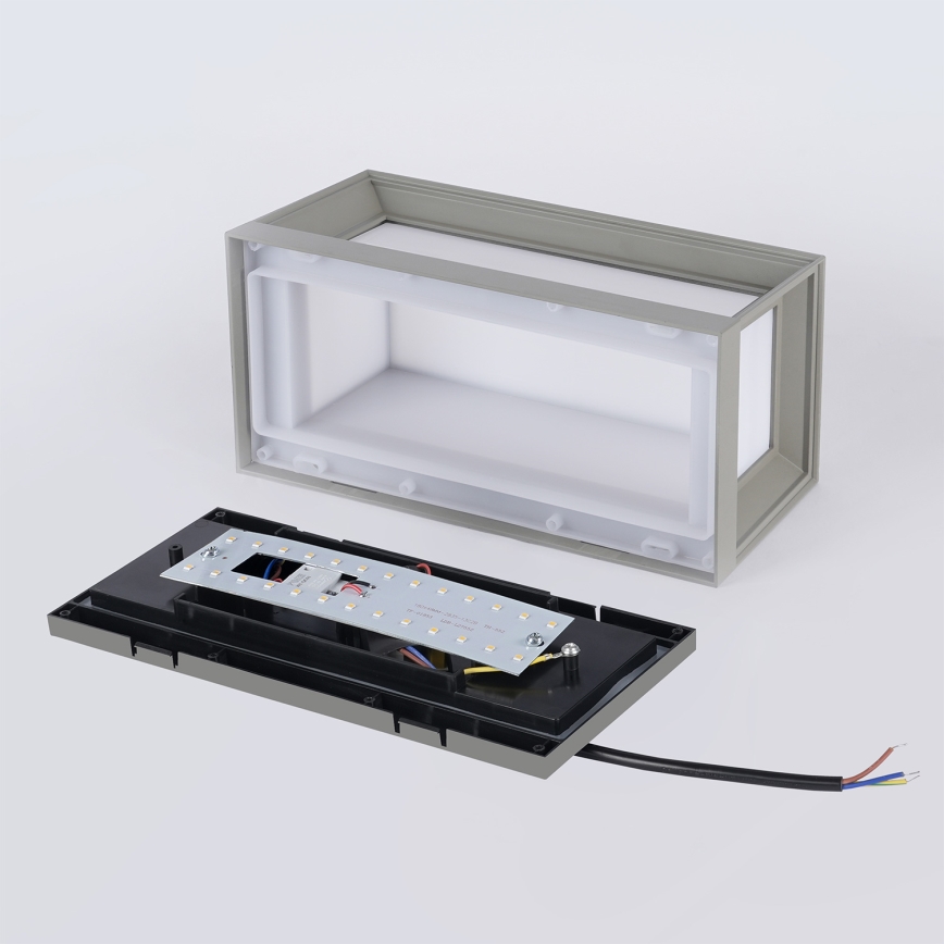 Brilagi - Aplica LED de exterior cu senzor PARKER LED/12W/230V gri IP44