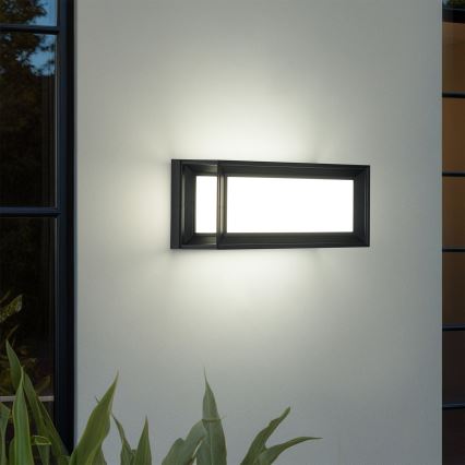 Brilagi - Aplica LED de exterior cu senzor PARKER LED/12W/230V negru IP44
