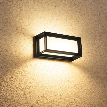 Brilagi - Aplica LED de exterior cu senzor PARKER LED/12W/230V negru IP44