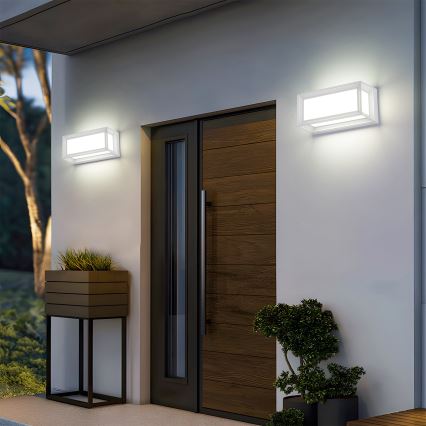 Brilagi - Aplica LED de exterior cu senzor PARKER LED/12W/230V, albă, IP44