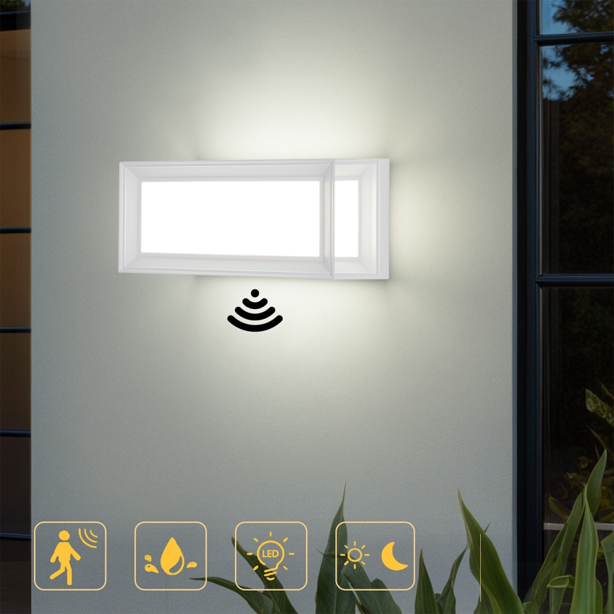 Brilagi - Aplica LED de exterior cu senzor PARKER LED/12W/230V, albă, IP44