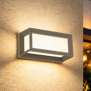 Brilagi - Aplica LED de exterior cu senzor PARKER LED/12W/230V gri IP44