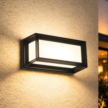 Brilagi - Aplica LED de exterior cu senzor PARKER LED/12W/230V negru IP44