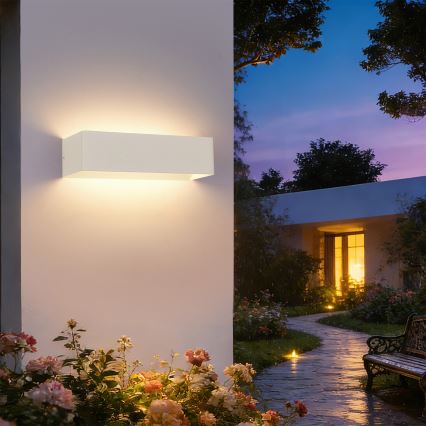 Brilagi - Aplică LED de exterior DONNANI, 12W, 230V, 30 cm, alb, IP44