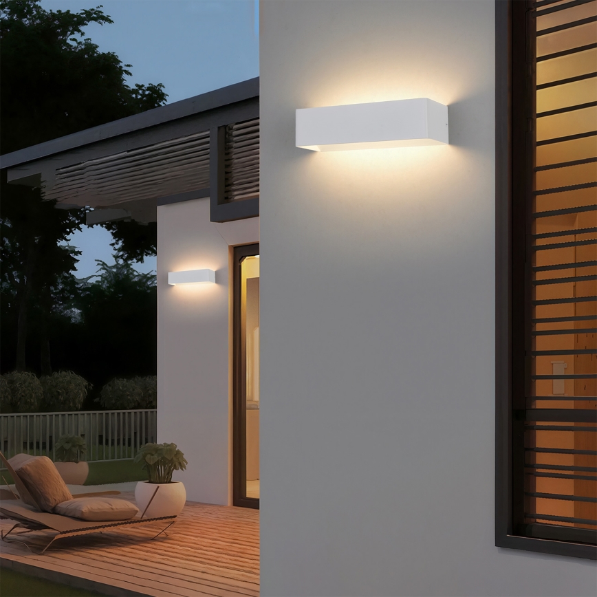 Brilagi - Aplică LED de exterior DONNANI, 12W, 230V, 30 cm, alb, IP44