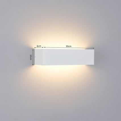 Brilagi - Aplică LED de exterior DONNANI, 12W, 230V, 30 cm, alb, IP44