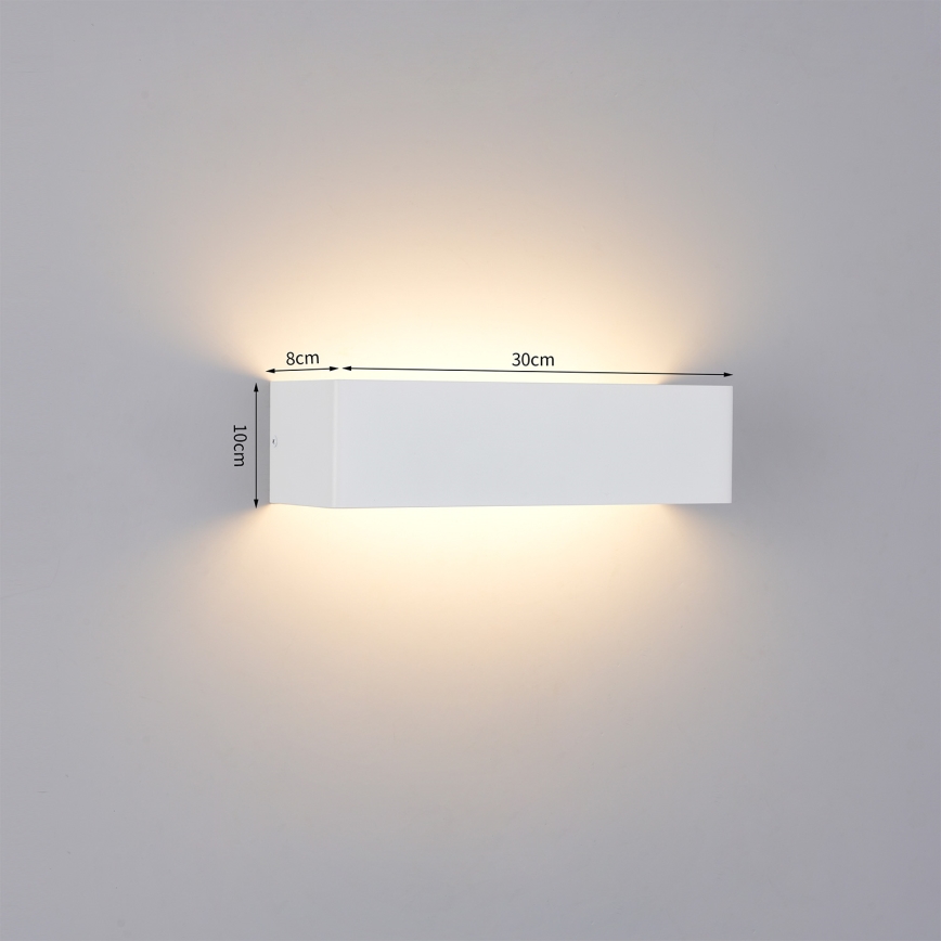 Brilagi - Aplică LED de exterior DONNANI, 12W, 230V, 30 cm, alb, IP44