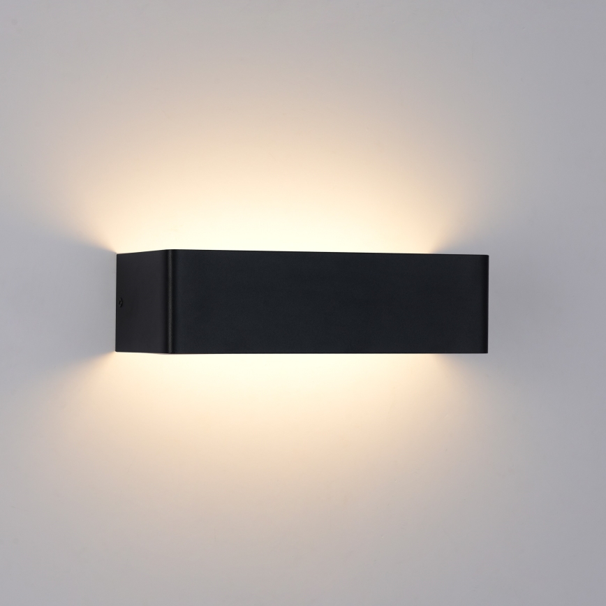 Brilagi - Aplica LED de exterior DONNANI, 12W, 230V, 30 cm, negru, IP44