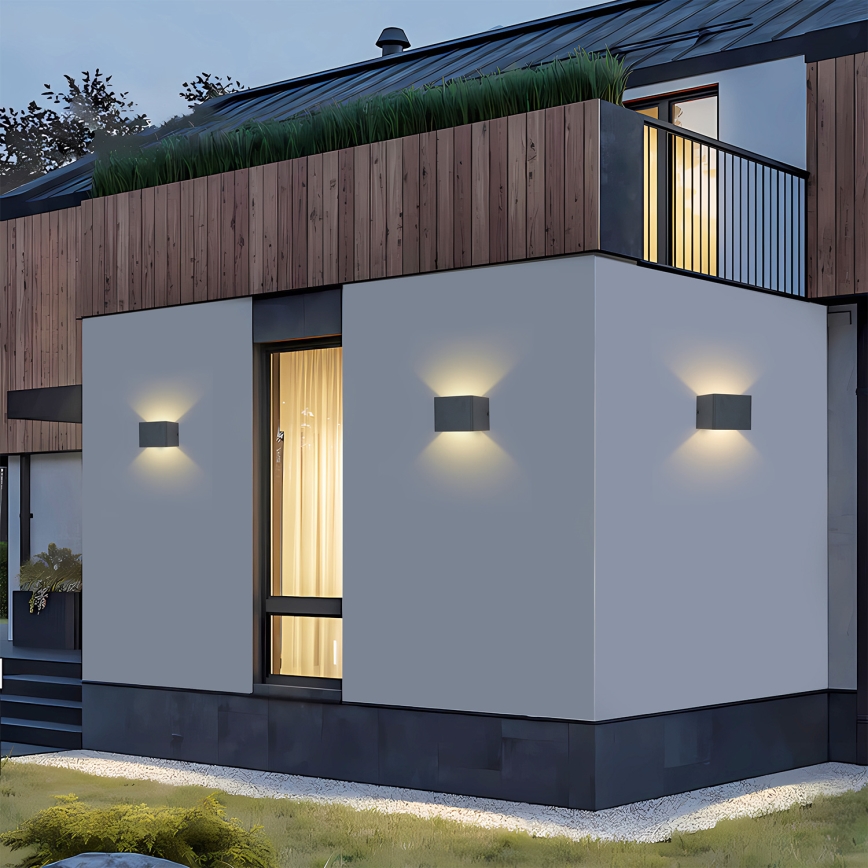 Brilagi - Aplică LED de exterior DONNANI, 5 W, 230 V, 10 cm, antracit, IP44