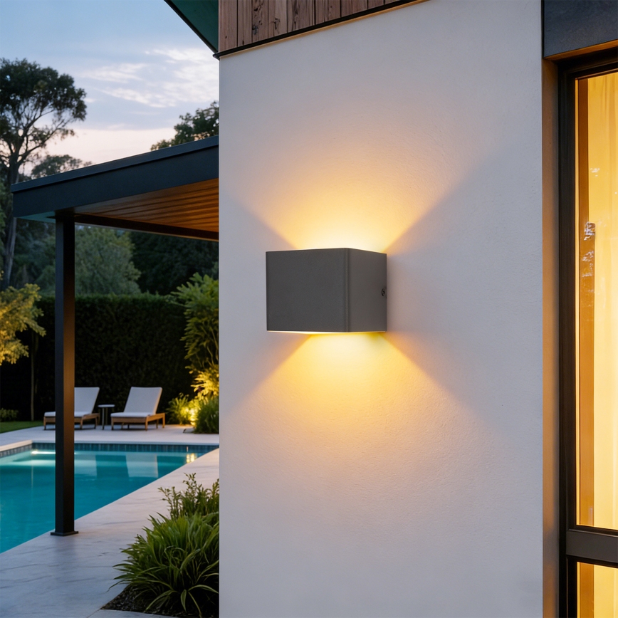 Brilagi - Aplică LED de exterior DONNANI, 5 W, 230 V, 10 cm, antracit, IP44