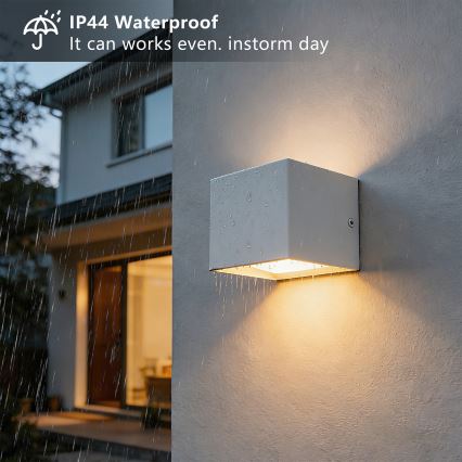 Brilagi - Aplică LED de exterior DONNANI, 5W, 230V, 10 cm, alb, IP44