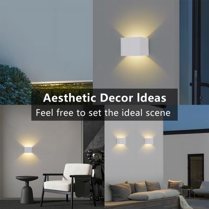 Brilagi - Aplică LED de exterior DONNANI, 5W, 230V, 10 cm, alb, IP44
