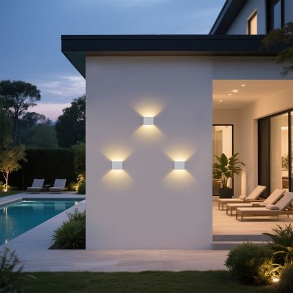 Brilagi - Aplică LED de exterior DONNANI, 5W, 230V, 10 cm, alb, IP44
