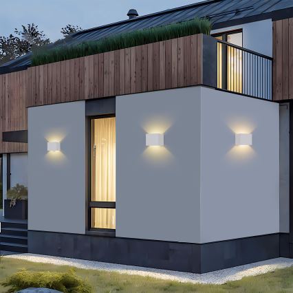 Brilagi - Aplică LED de exterior DONNANI, 5W, 230V, 10 cm, alb, IP44