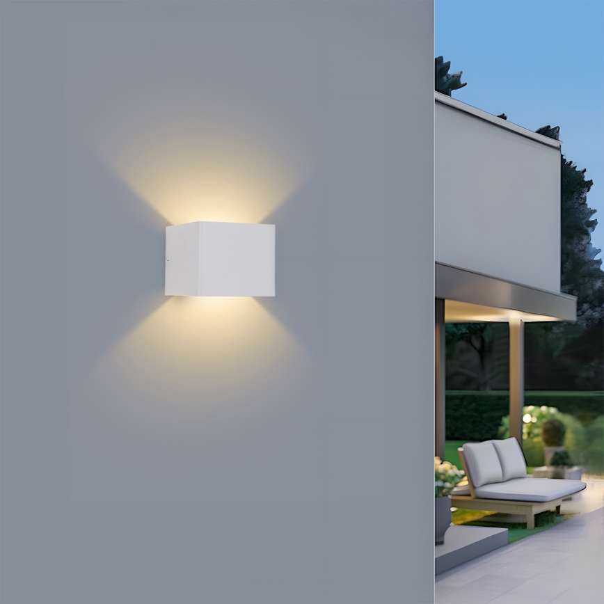Brilagi - Aplică LED de exterior DONNANI, 5W, 230V, 10 cm, alb, IP44