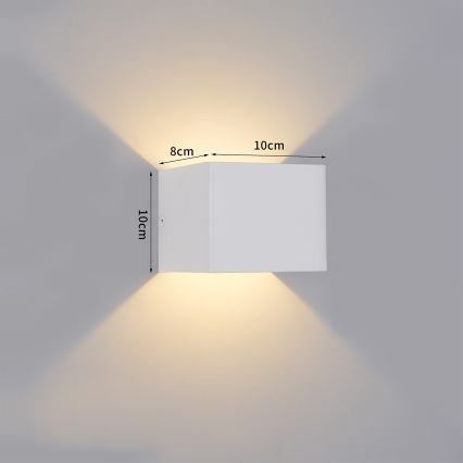 Brilagi - Aplică LED de exterior DONNANI, 5W, 230V, 10 cm, alb, IP44
