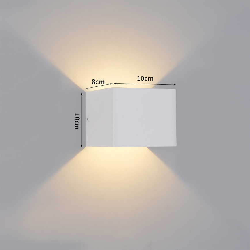 Brilagi - Aplică LED de exterior DONNANI, 5W, 230V, 10 cm, alb, IP44