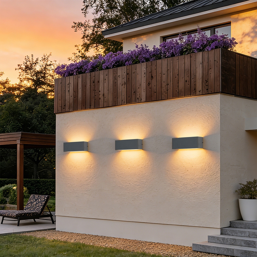Brilagi - Aplică LED de exterior DONNANI, 7W, 230V, 20 cm, antracit, IP44
