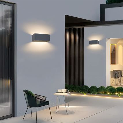 Brilagi - Aplică LED de exterior DONNANI, 7W, 230V, 20 cm, antracit, IP44