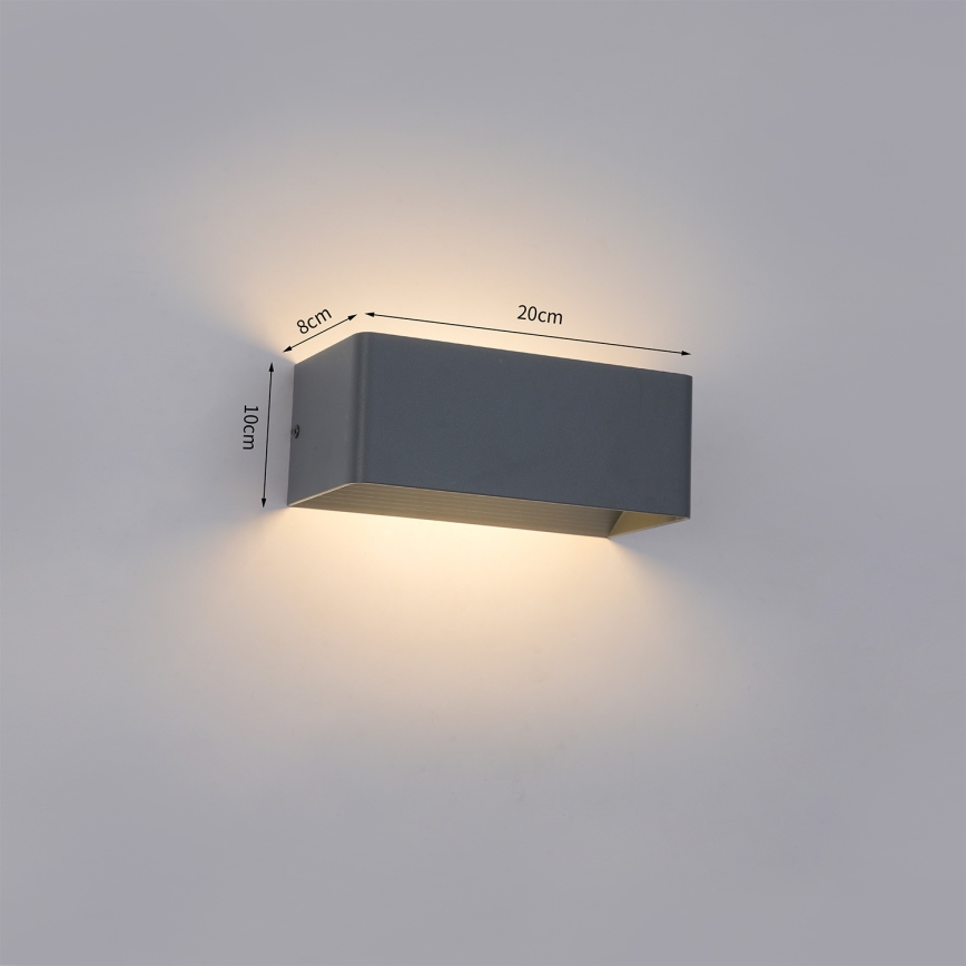 Brilagi - Aplică LED de exterior DONNANI, 7W, 230V, 20 cm, antracit, IP44