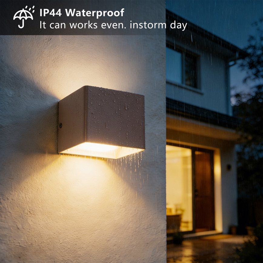 Brilagi - Aplică LED de exterior DONNANI LED/5W/230V 10 cm maro IP44