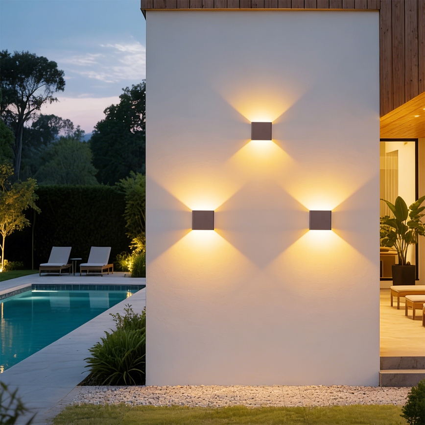 Brilagi - Aplică LED de exterior DONNANI LED/5W/230V 10 cm maro IP44