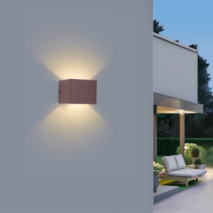 Brilagi - Aplică LED de exterior DONNANI LED/5W/230V 10 cm maro IP44