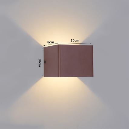Brilagi - Aplică LED de exterior DONNANI LED/5W/230V 10 cm maro IP44