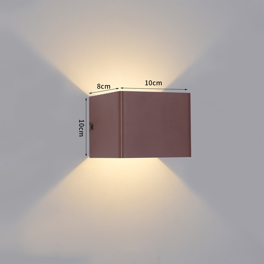Brilagi - Aplică LED de exterior DONNANI LED/5W/230V 10 cm maro IP44