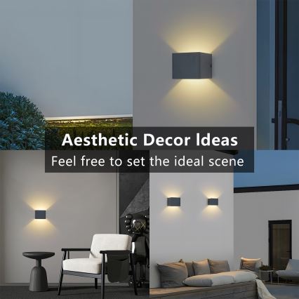 Brilagi - Aplică LED de exterior DONNANI LED/5W/230V antracit IP44