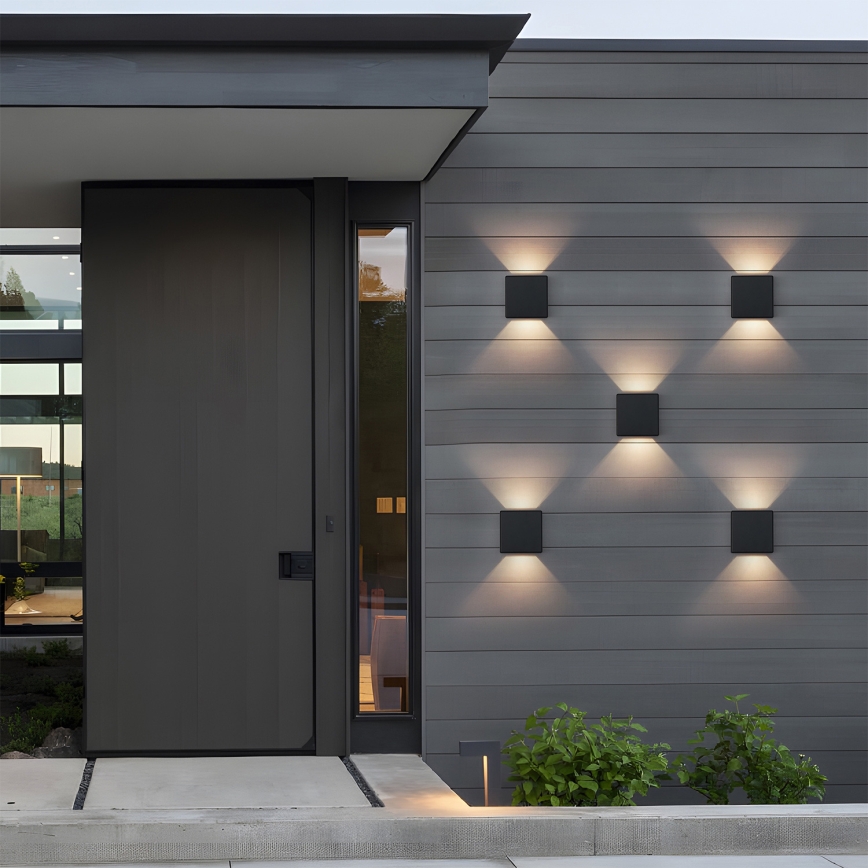 Brilagi - Aplică LED de exterior DOUBLERAY, 6W, 230V, negru, IP54